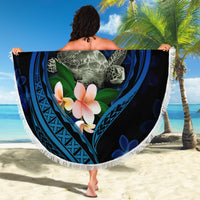 Hawaii Turtle Plumeria Flower Fanciful Beach Blanket LT03 - Polynesian Pride