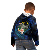 Hawaii Turtle Plumeria Flower Fanciful Kid Hoodie