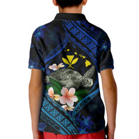 Hawaii Turtle Plumeria Flower Fanciful Kid Polo Shirt
