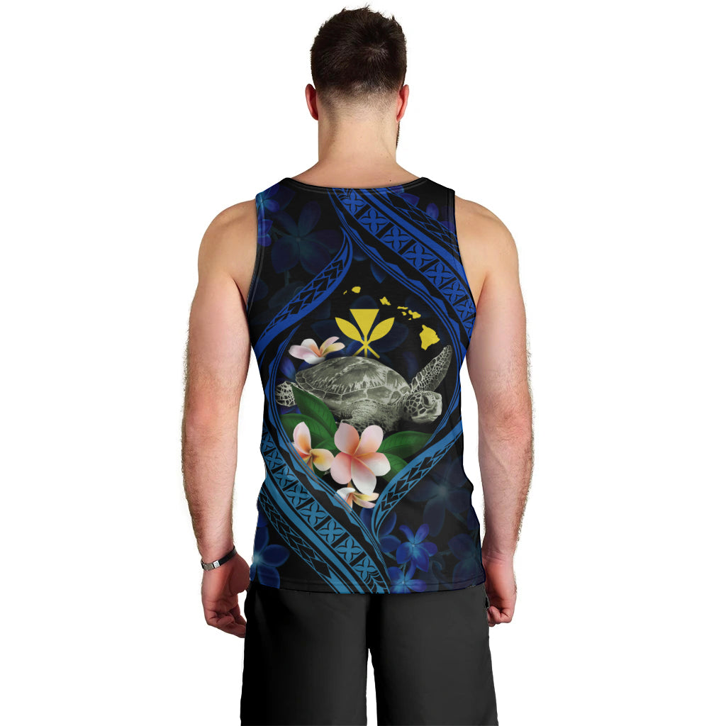 Hawaii Turtle Plumeria Flower Fanciful Men Tank Top LT03 - Polynesian Pride