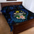 Hawaii Turtle Plumeria Flower Fanciful Quilt Bed Set