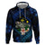 Hawaii Turtle Plumeria Flower Fanciful Zip Hoodie