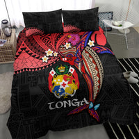 Tonga Emancipation Day Bedding Set Ngatu Humpback Whale Polynesian Flower LT03 - Polynesian Pride