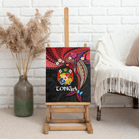 Tonga Emancipation Day Canvas Wall Art Ngatu Humpback Whale Polynesian Flower LT03 - Polynesian Pride