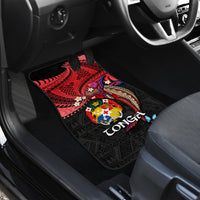 Tonga Emancipation Day Car Mats Ngatu Humpback Whale Polynesian Flower LT03 - Polynesian Pride