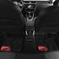 Tonga Emancipation Day Car Mats Ngatu Humpback Whale Polynesian Flower LT03 Set 2pcs - Back Black - Polynesian Pride