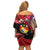 Tonga Emancipation Day Family Matching Off Shoulder Short Dress and Hawaiian Shirt Ngatu Humpback Whale Polynesian Flower