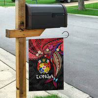 Tonga Emancipation Day Garden Flag Ngatu Humpback Whale Polynesian Flower LT03 - Polynesian Pride