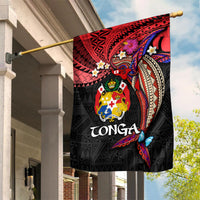 Tonga Emancipation Day Garden Flag Ngatu Humpback Whale Polynesian Flower LT03 House Flag Black - Polynesian Pride