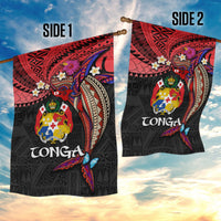 Tonga Emancipation Day Garden Flag Ngatu Humpback Whale Polynesian Flower LT03 - Polynesian Pride