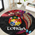 Tonga Emancipation Day Round Carpet Ngatu Humpback Whale Polynesian Flower