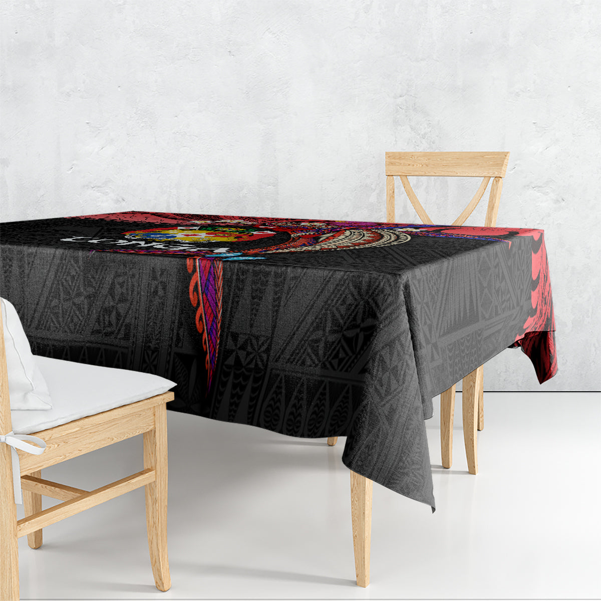 Tonga Emancipation Day Tablecloth Ngatu Humpback Whale Polynesian Flower LT03 - Polynesian Pride