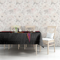 Tonga Emancipation Day Tablecloth Ngatu Humpback Whale Polynesian Flower LT03 - Polynesian Pride