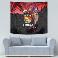 Tonga Emancipation Day Tapestry Ngatu Humpback Whale Polynesian Flower LT03 - Polynesian Pride