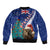 New Zealand Christmas Bomber Jacket Kiwi Bird Santa and Silver Fern Funny Haka Dance