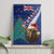 New Zealand Christmas Canvas Wall Art Kiwi Bird Santa and Silver Fern Funny Haka Dance