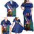 New Zealand Christmas Family Matching Off Shoulder Maxi Dress and Hawaiian Shirt Kiwi Bird Santa and Silver Fern Funny Haka Dance