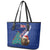 New Zealand Christmas Leather Tote Bag Kiwi Bird Santa and Silver Fern Funny Haka Dance