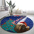 New Zealand Christmas Round Carpet Kiwi Bird Santa and Silver Fern Funny Haka Dance