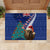 New Zealand Christmas Rubber Doormat Kiwi Bird Santa and Silver Fern Funny Haka Dance