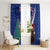 New Zealand Christmas Window Curtain Kiwi Bird Santa and Silver Fern Funny Haka Dance