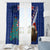 New Zealand Christmas Window Curtain Kiwi Bird Santa and Silver Fern Funny Haka Dance