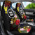 Cook Islands Independence Day Car Seat Cover Maroro and Kakaia with Hibiscus Flower Polynesian Pattern