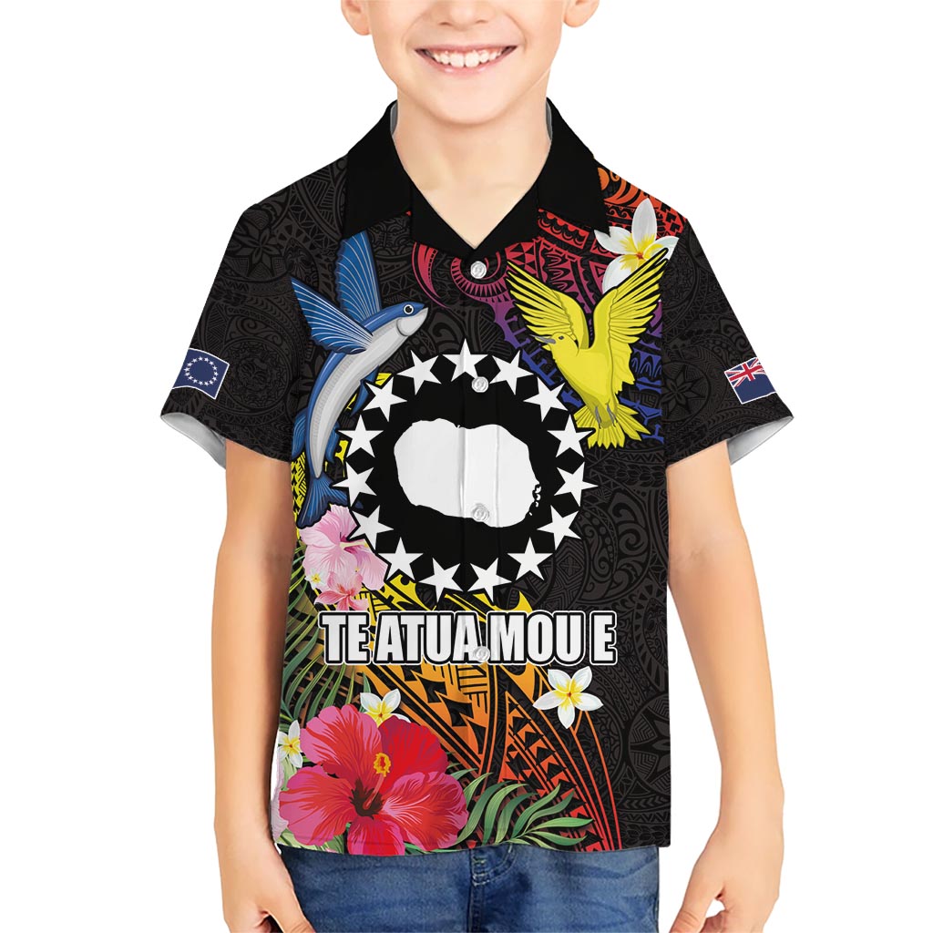 Cook Islands Independence Day Hawaiian Shirt Maroro and Kakaia with Hibiscus Flower Polynesian Pattern LT03 - Polynesian Pride