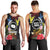 Cook Islands Independence Day Men Tank Top Maroro and Kakaia with Hibiscus Flower Polynesian Pattern