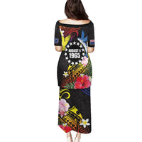Cook Islands Independence Day Puletasi Maroro and Kakaia with Hibiscus Flower Polynesian Pattern LT03 - Polynesian Pride