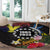 Cook Islands Independence Day Round Carpet Maroro and Kakaia with Hibiscus Flower Polynesian Pattern