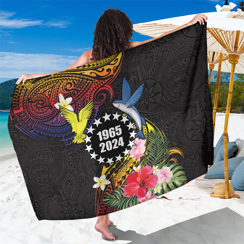 Cook Islands Independence Day Sarong Maroro and Kakaia with Hibiscus Flower Polynesian Pattern