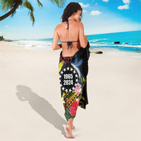 Cook Islands Independence Day Sarong Maroro and Kakaia with Hibiscus Flower Polynesian Pattern