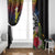 Cook Islands Independence Day Window Curtain Maroro and Kakaia with Hibiscus Flower Polynesian Pattern