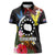 Cook Islands Independence Day Women Polo Shirt Maroro and Kakaia with Hibiscus Flower Polynesian Pattern
