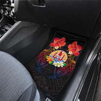 French Polynesia Bastille Day Car Mats Tiare Flower and National Seal Polynesian Pattern LT03 - Polynesian Pride