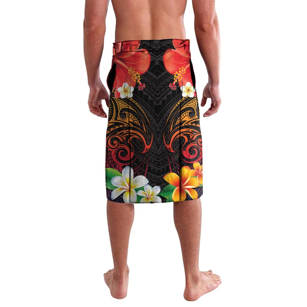 French Polynesia Bastille Day Lavalava Tiare Flower and National Seal Polynesian Pattern LT03 - Polynesian Pride