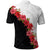 Hawaii Red Hibiscus Flowers Polo Shirt Polynesian Pattern With Half Black White Version