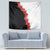 Hawaii Red Hibiscus Flowers Tapestry Polynesian Pattern With Half Black White Version