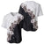 Hawaii Grayscale Hibiscus Flowers Baseball Jersey Polynesian Pattern With Half Black White Version