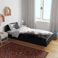 Hawaii Grayscale Hibiscus Flowers Bedding Set Polynesian Pattern With Half Black White Version LT03 - Polynesian Pride