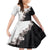 Hawaii Grayscale Hibiscus Flowers Family Matching Mermaid Dress and Hawaiian Shirt Polynesian Pattern With Half Black White Version
