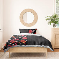 Hawaii Hibiscus and Plumeria Flowers Bedding Set Tapa Tribal Pattern Half Style Colorful Mode LT03 - Polynesian Pride