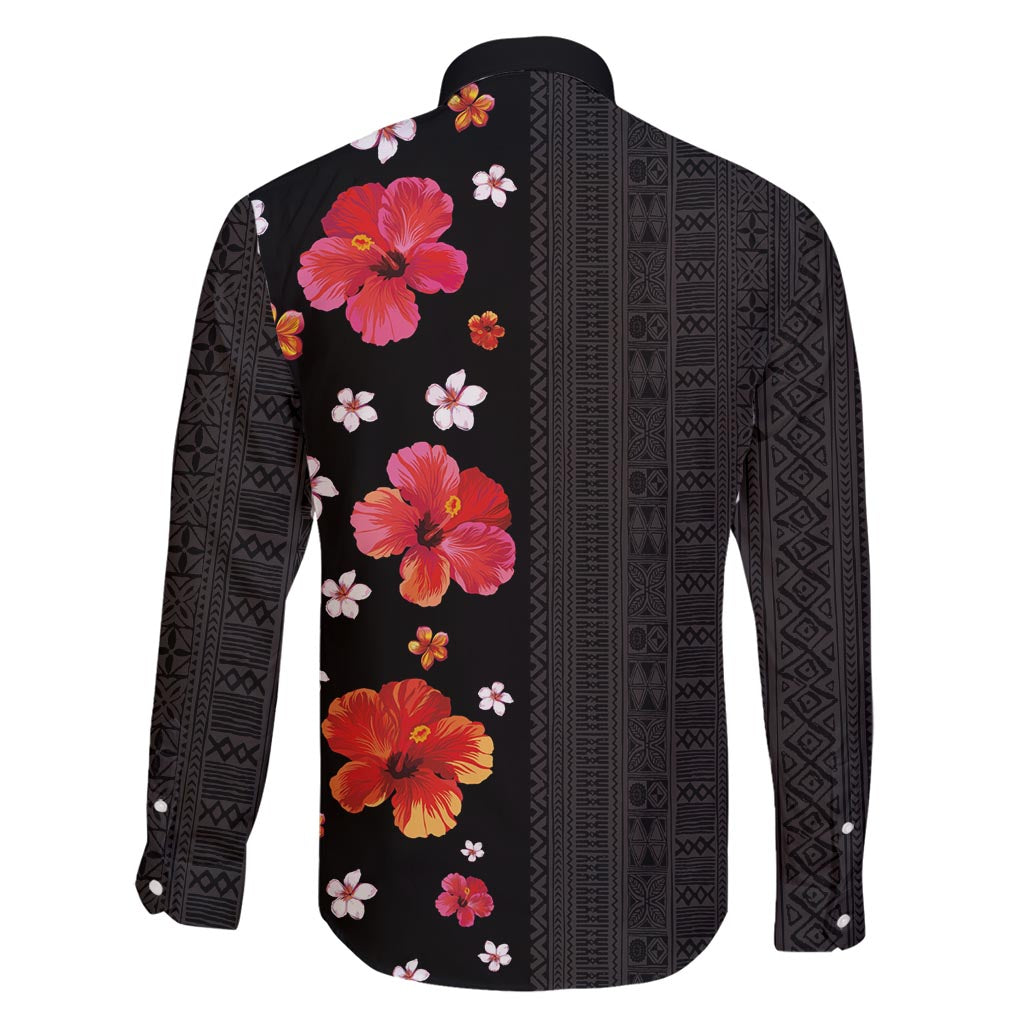 Hawaii Hibiscus and Plumeria Flowers Family Matching Mermaid Dress and Hawaiian Shirt Tapa Tribal Pattern Half Style Colorful Mode