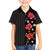 Hawaii Hibiscus and Plumeria Flowers Hawaiian Shirt Tapa Tribal Pattern Half Style Colorful Mode