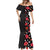 Hawaii Hibiscus and Plumeria Flowers Mermaid Dress Tapa Tribal Pattern Half Style Colorful Mode