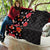 Hawaii Hibiscus and Plumeria Flowers Quilt Tapa Tribal Pattern Half Style Colorful Mode