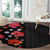 Hawaii Hibiscus and Plumeria Flowers Round Carpet Tapa Tribal Pattern Half Style Colorful Mode