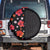 Hawaii Hibiscus and Plumeria Flowers Spare Tire Cover Tapa Tribal Pattern Half Style Colorful Mode