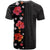 Hawaii Hibiscus and Plumeria Flowers T Shirt Tapa Tribal Pattern Half Style Colorful Mode